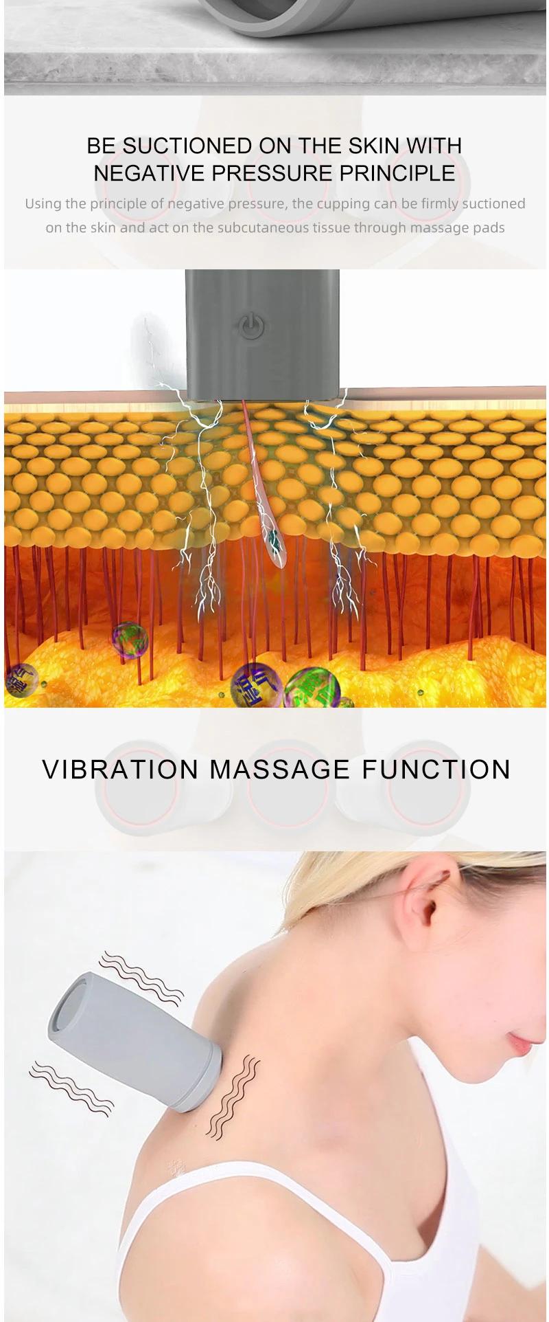 Hezheng Tes Vibration Massage EMS Micro-Current Vibration Skin-Friendly Cupping Device