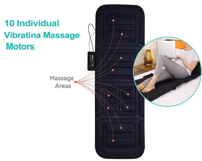 Best Massage Pad Vibrating Shiatsu Heating Body Massage Mat Mattress