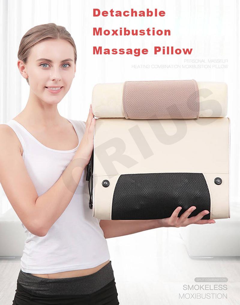 Car Home Electric Massage Pillow Neck Shoulder Back Massager Pillow with Heat