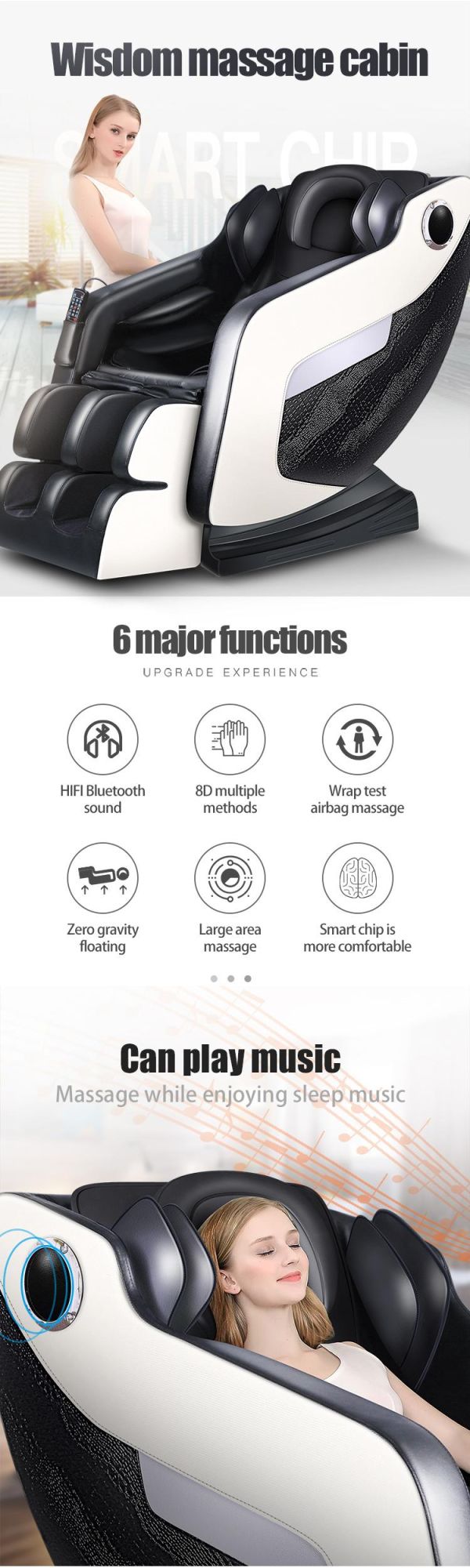 Electric Zero Gravity Full Body Massage Chair with Foot Rollers