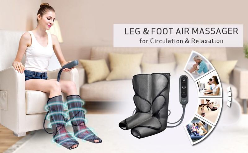 Relaxation Air Compression Leg Foot Massager Foot and Calf Massager Electric Foot Massager Blood Circulator