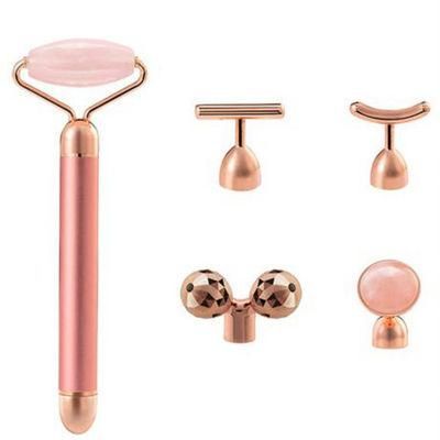 Hot Sale 5 in 1 Face Massager Jade Roller Rose Quartz Electric Vibrating Beauty Bar