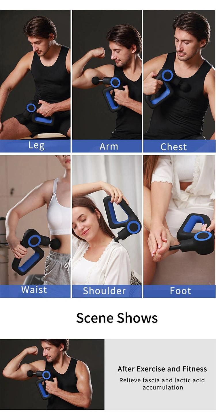 9 Speed Handheld Quick Rechargeable Body Vibration Massage Gun