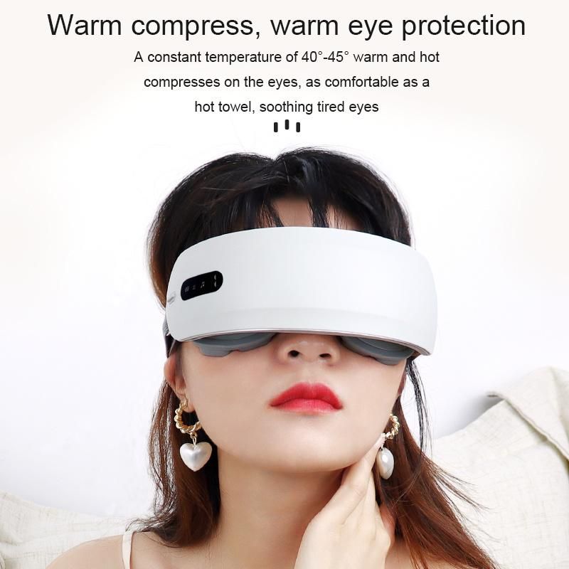 Wholesale Electric Eye Care Massager with Heat Compression Deeply Kneading Massaging for Eye Silicone Pad Can Be Remove