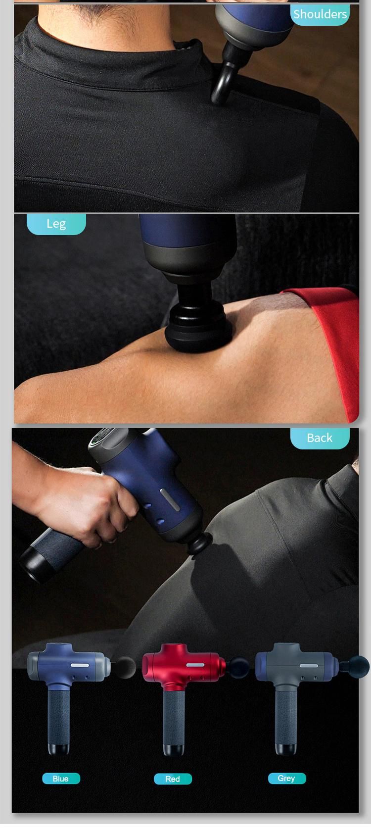 Low Noise Massage Gun with 6 Massage Heads and Easy Handled Massage Gun