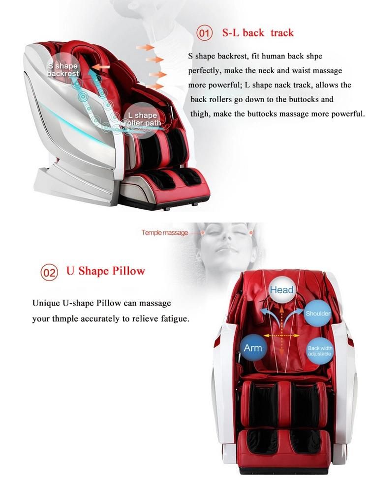 2017 Hot Selling S L-Shaped Zero Gravity Massage Chair