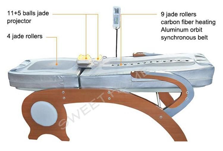 Whole Body Wooden Jade Automatic Massage Table