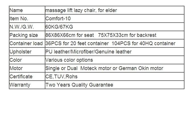 Adjustable Chair Lift and Recliner Chair Sofa