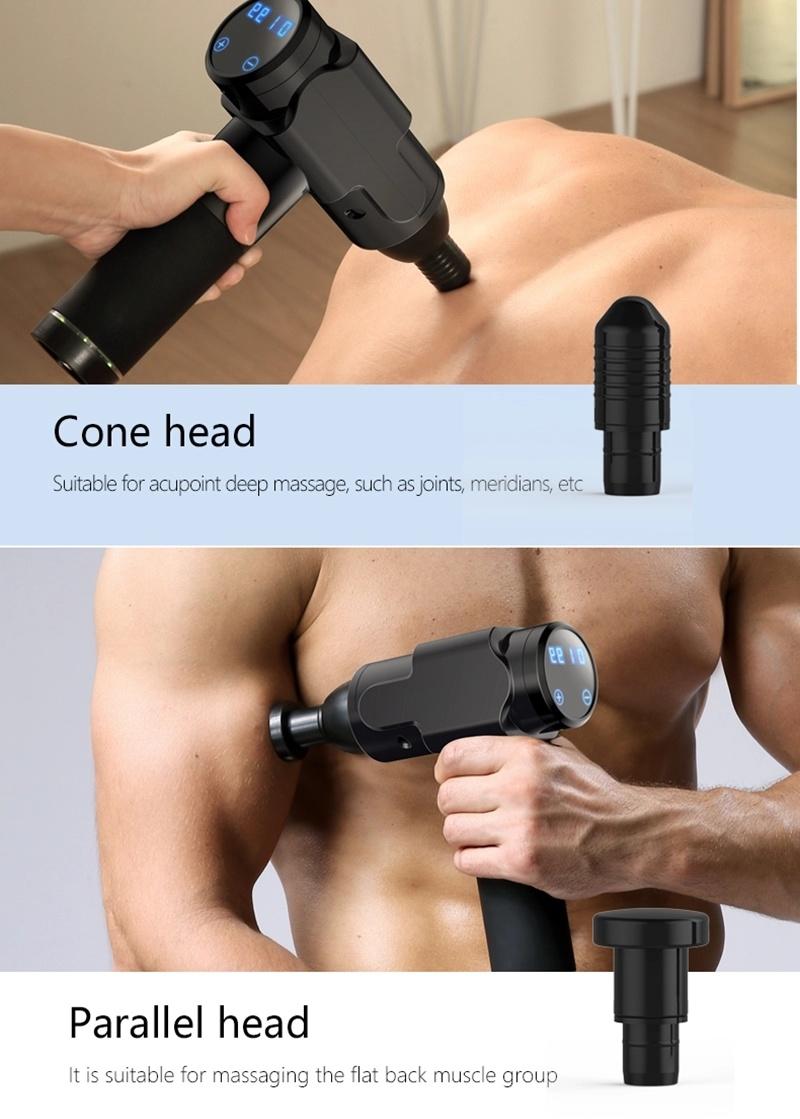 Km Handheld Muscle Massage Gun Fitness Sports Full Body Relax Recovery Cordless Vibration Massager Pistolet Pistola De Masaje