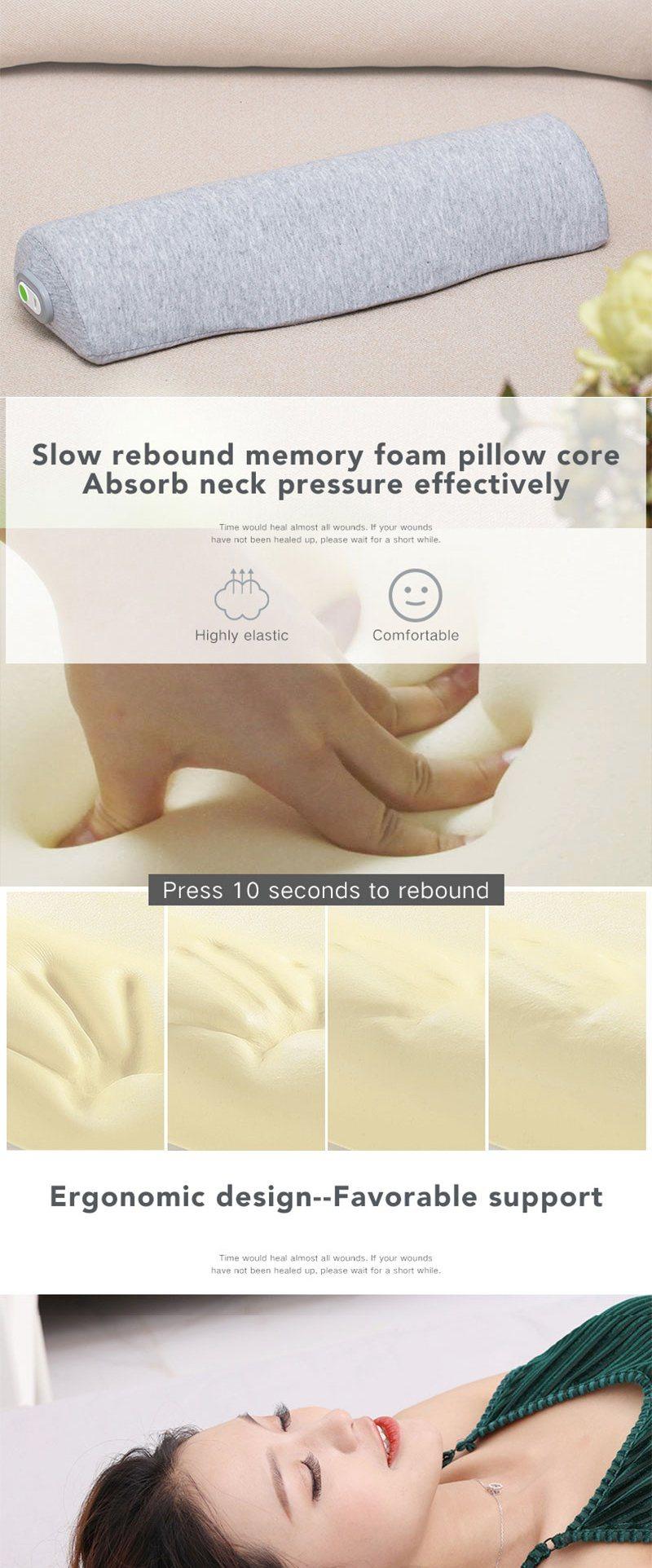 Hot Sale Cervical Vertebra Protection Memory Foam Curval Vibration Massage Pillow