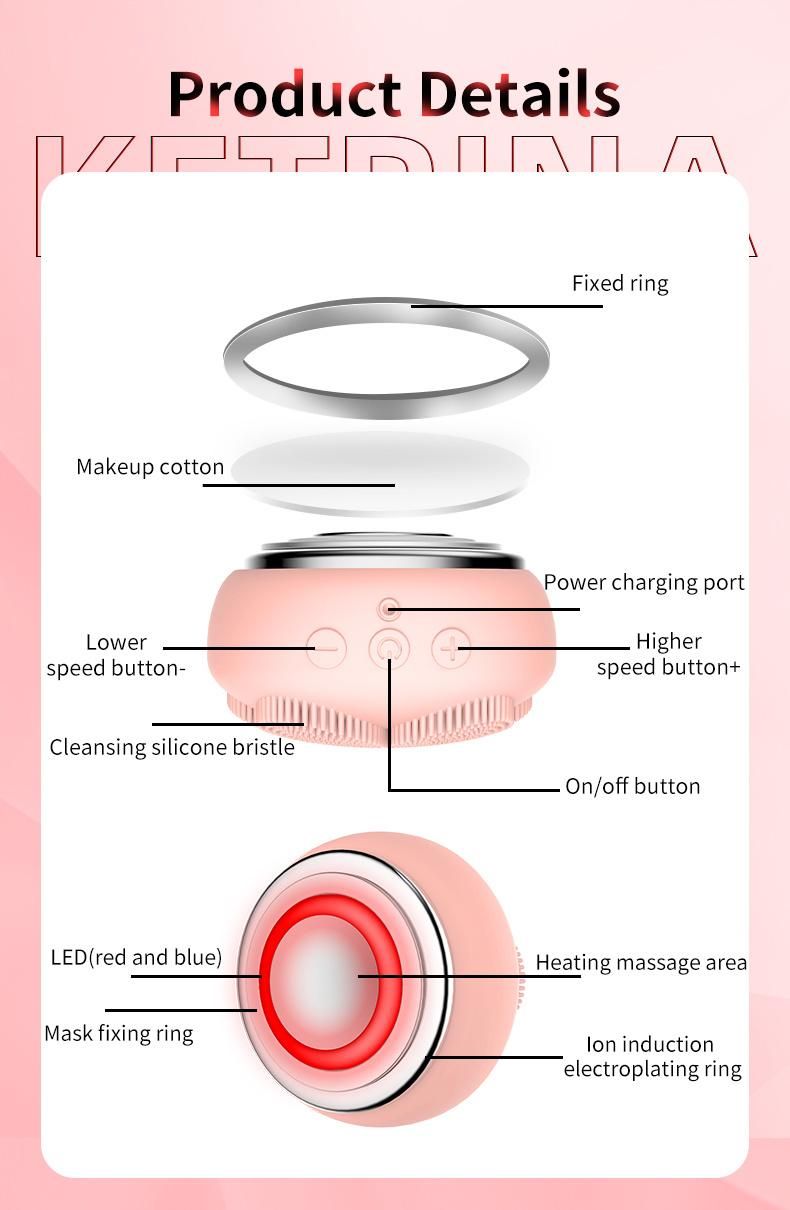 Cold and Hot Smart Facial Massager Mask Treatment Devices Face Massage Soothing Skin Facial Massager with LED Therapy