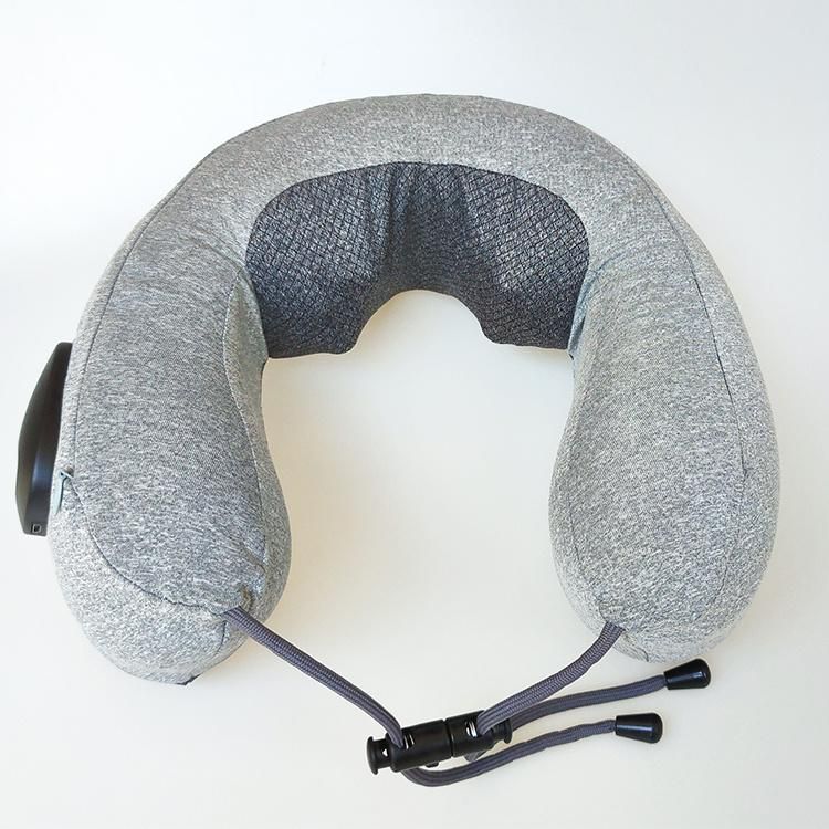 Electric Battery Operated Shiatsu Kneading Heating Memory Foam U Shaped Neck Massage Pillow