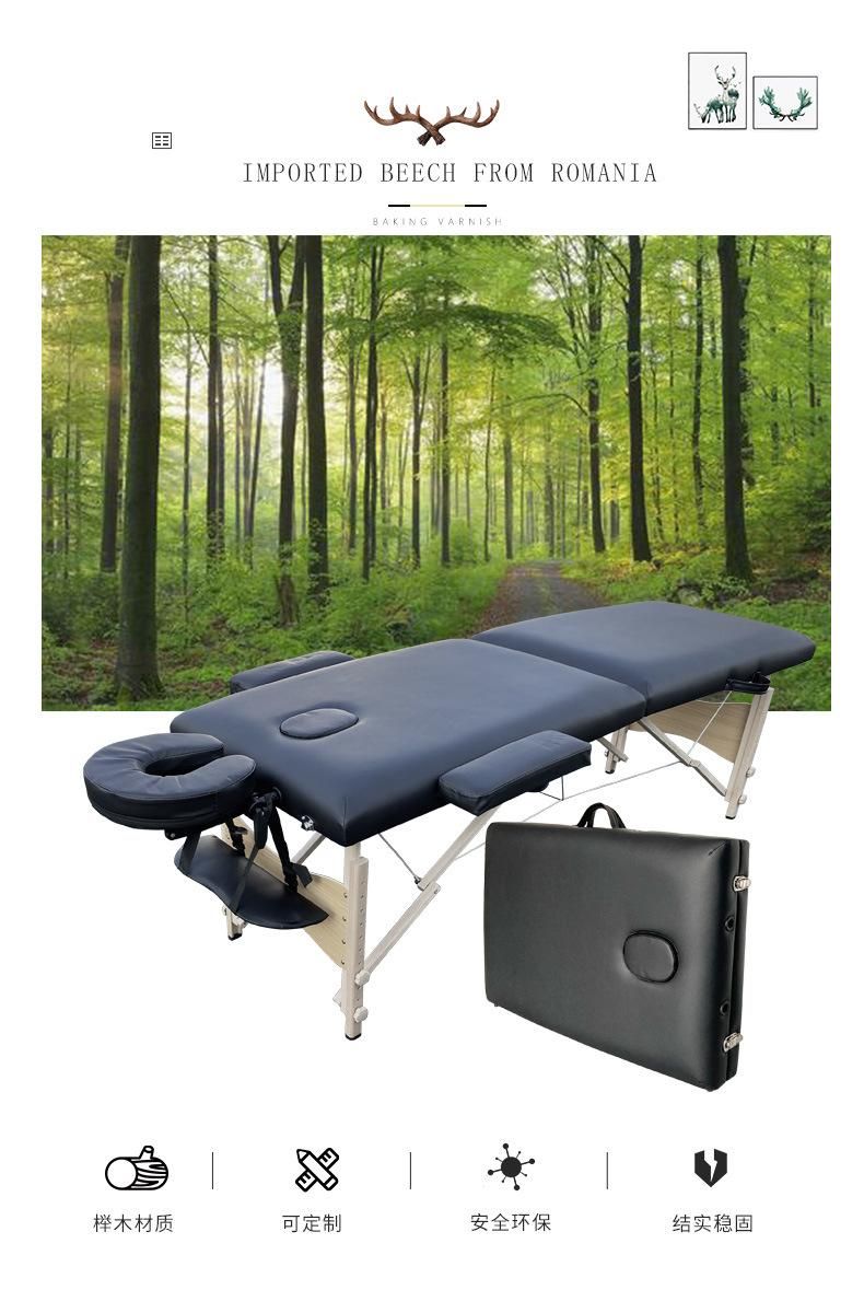 Beauty Wooden Folding Massage Table Facial Bed Massage Bed Portable