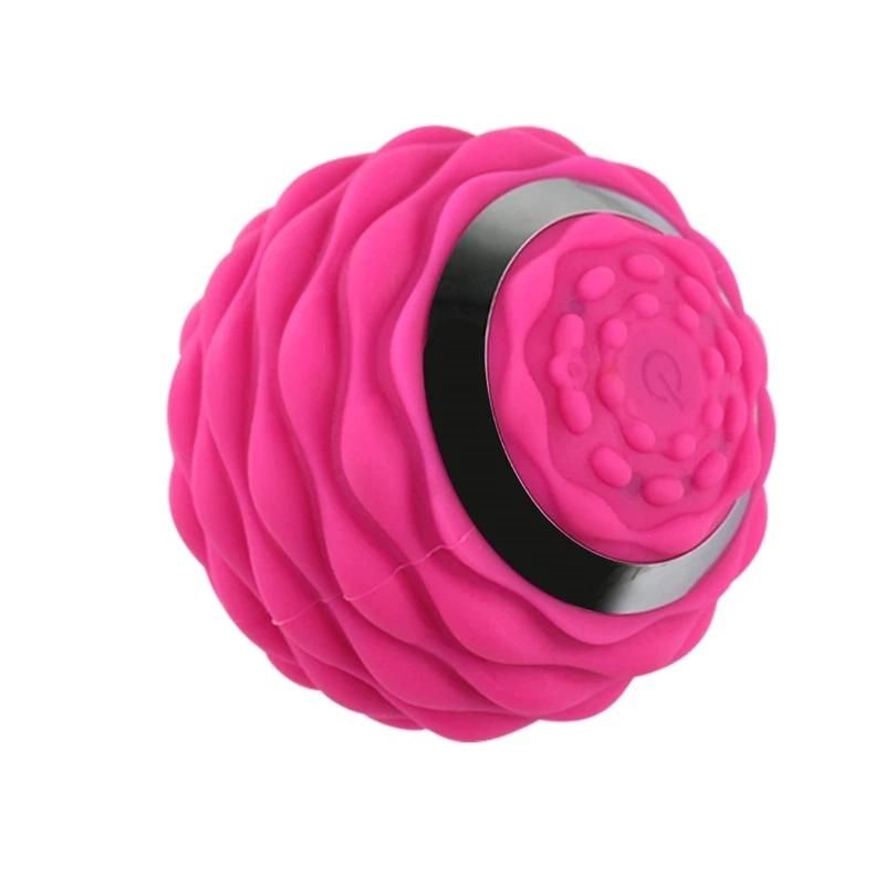 Electric Vibrating Rechargeable Foam Roller Muscle Massage Roller Ball Peanut Massage Ball for Trigger Point Therapy