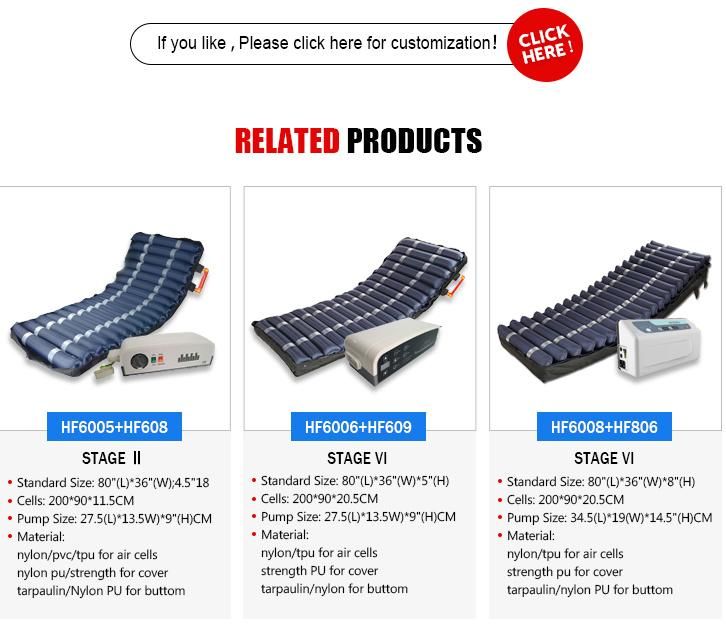 ICU High Quality Anti-Decubitus Alternating Replacement Air Mattress Air Mattresses Overlay System