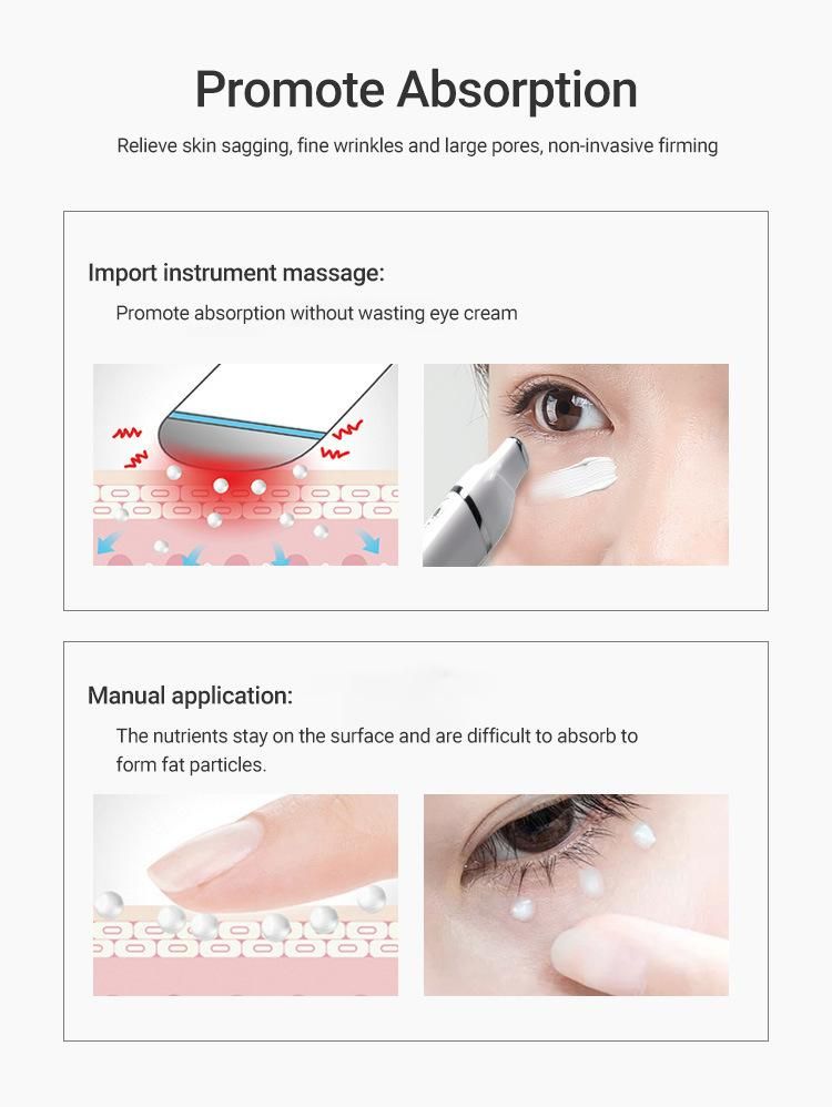 Latest Heated Sonic Ionic Vibrating Eye Massager for Anti-Wrinkle Pen