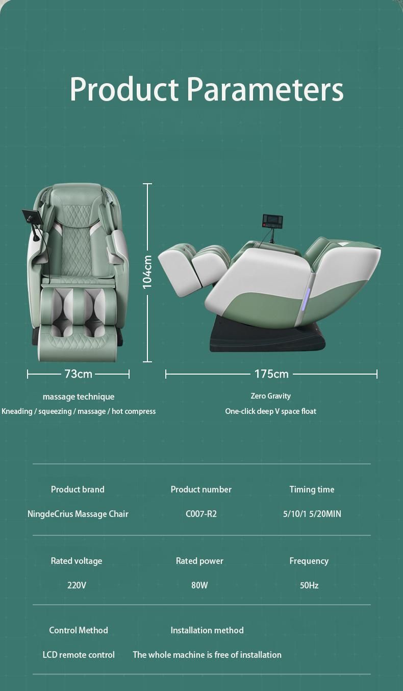 Ningdecrius 2022 Hot Sale New 3D Luxury Electric 4D Zero Gravity Full Body Massager Shiatsu Recliner Massage Chair