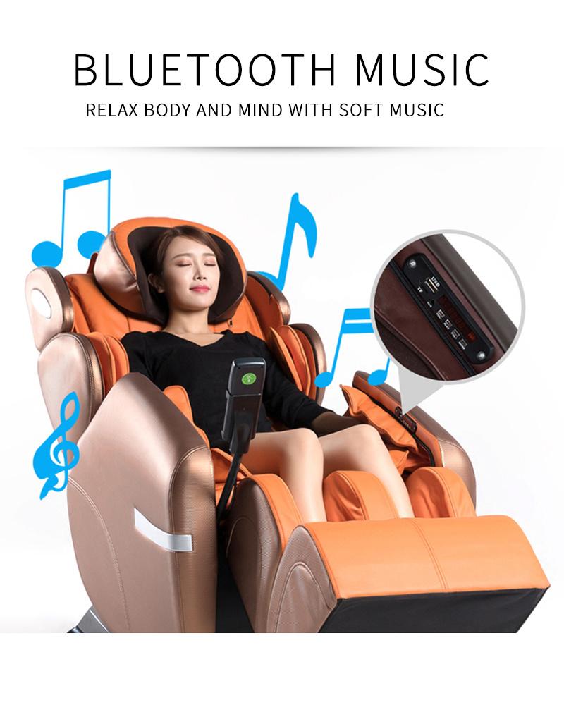 Best Electric Shiatsu Massage Chair, Full Body Massage Equipment Black and Brow