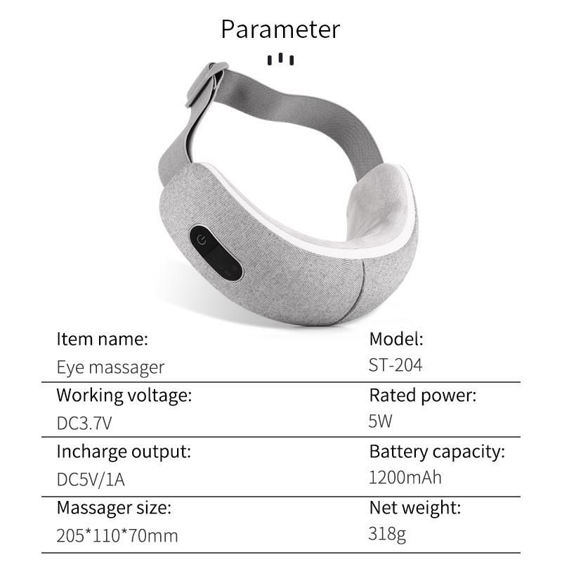 Foldable Eye Mask for Eye Stress Therapy Wireless Eye Care Machine with Air Pressure