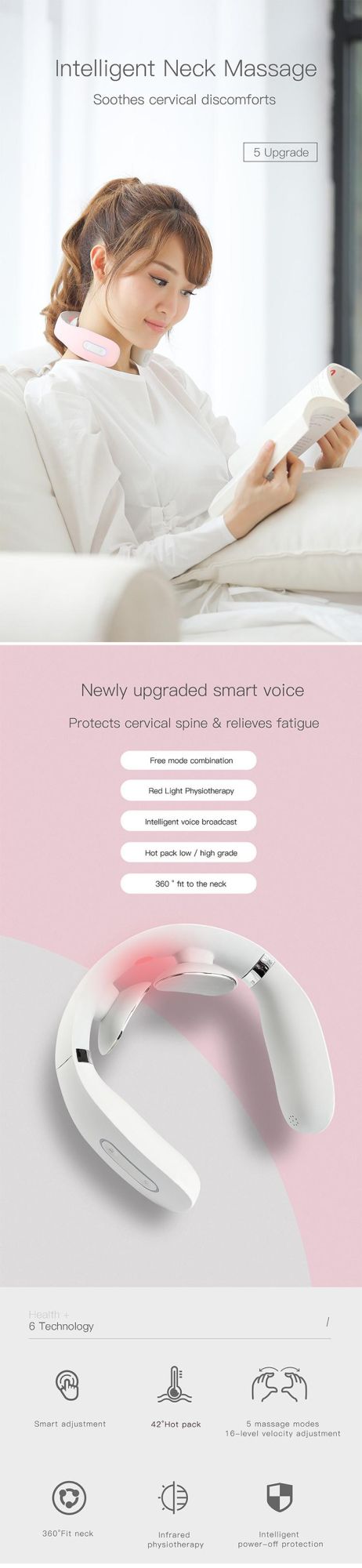 Intelligent Mini Remote Control Electric Mini Shoulder Neck Cervical Massager