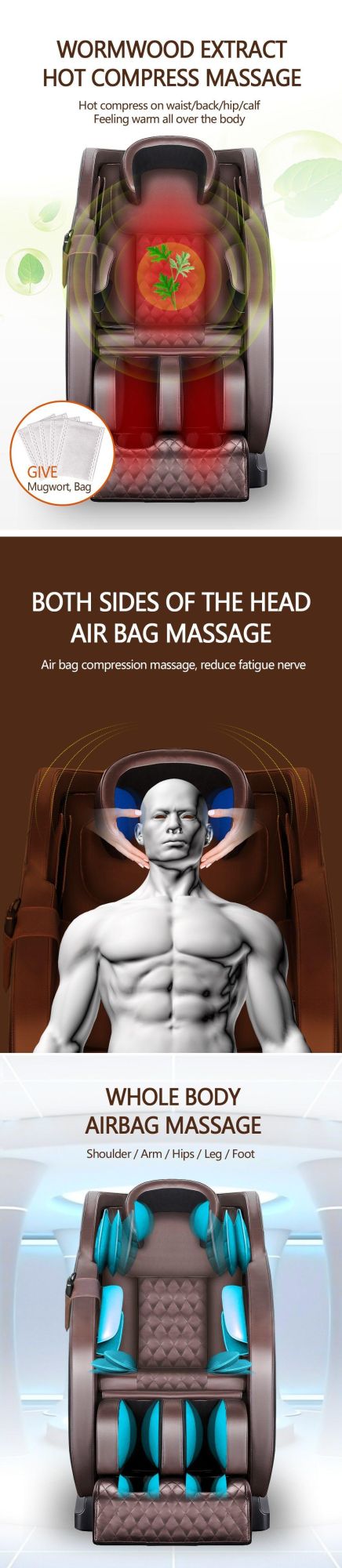New Design Top Supplier Wholesale Luxury Zero Gravity Electric Full Body Massage Chair