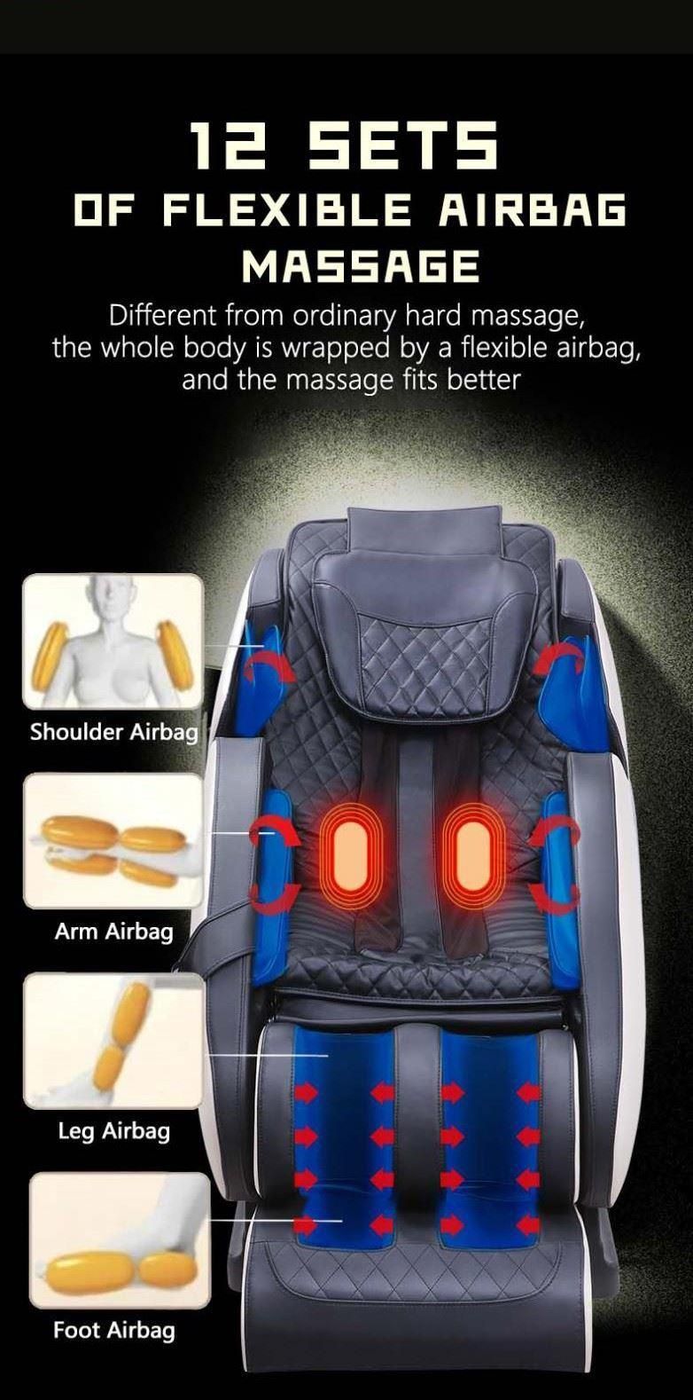 Full-Body Back Waist Infrared Heated Massage Electric Massage Chair for Home and Office