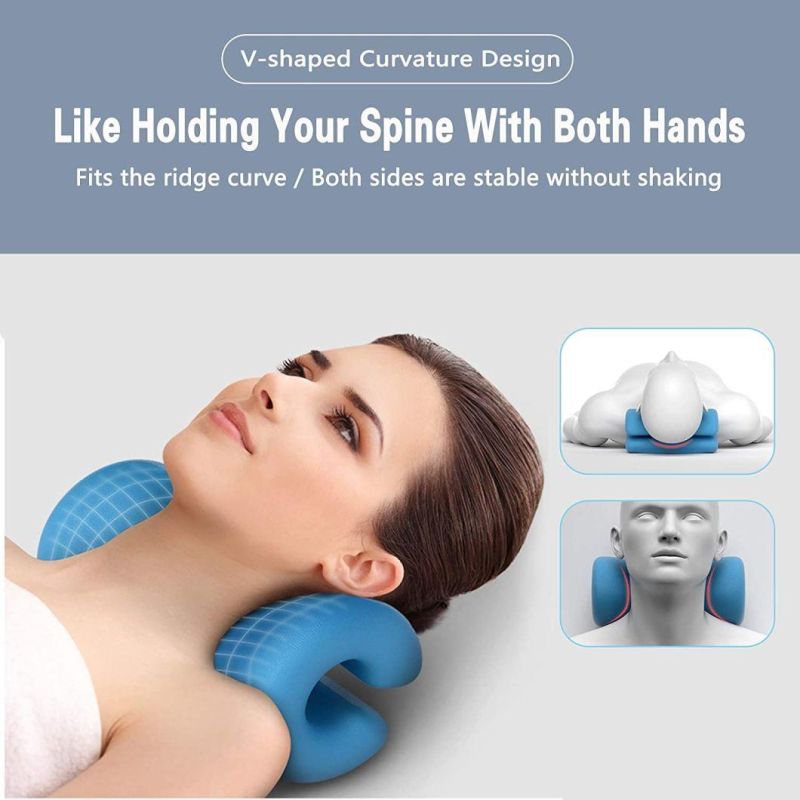 Wholesale PU Relaxation Comfortable Ergonomic Neck Rest Massage Pillow Device