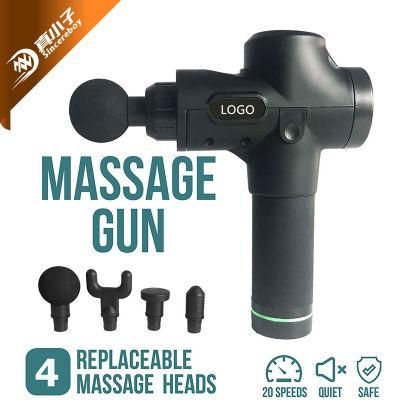 New Gym Fitness Equipment Cordless Portable Deep Tissue Fascia Gun Muscle Body Massager Massage Gun with 6 Heads