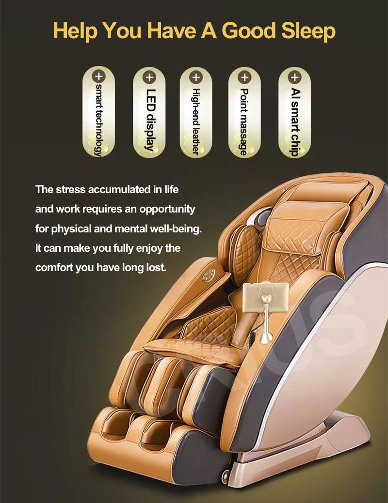 Ningde Crius C320L-14 4D Zero Gravity Electric 6 Modes SL Shape Track Full Body Shiatsu Kneading Heating Vibration Foot SPA Luxury Relax Body Care Massage Chair