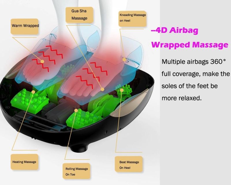 Electric Kneading Shiatsu Heating Foot SPA Care Massager with Rolling Massage