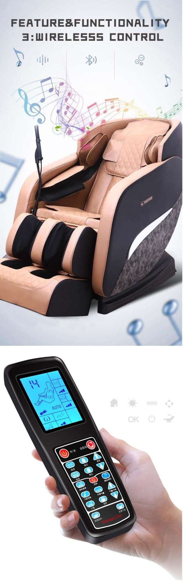 2021 Popular Sleeping Multifunctional Full Body Massage Chair