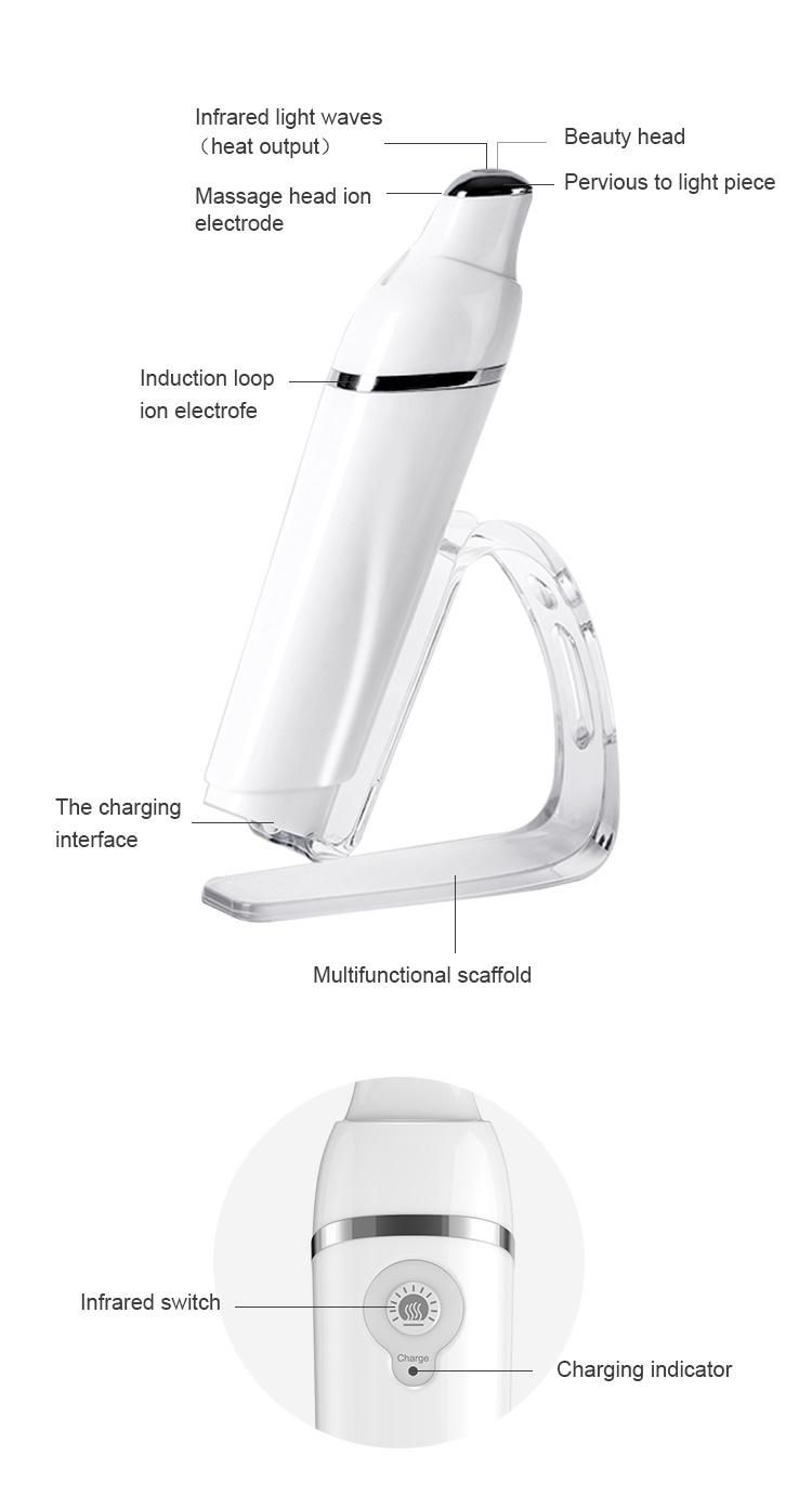 High Frequency Vibrating Warm Heated Manual Electric Facial Eye Massager