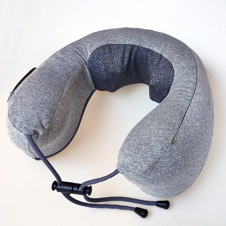 Electric Battery Operated Shiatsu Kneading Heating Memory Foam U Shaped Neck Massage Pillow