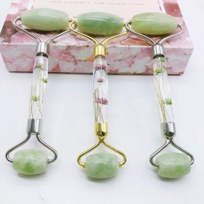 New Product Hot Selling Face Beauty Equipment Light Green Xiuyan Jade Roller for Face Massager