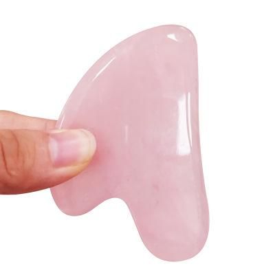 Heart Shaped Gua Sha Guasha Board Rose Quartz Pink Jade Stone Scraping Massage Tool Gua Sha Board