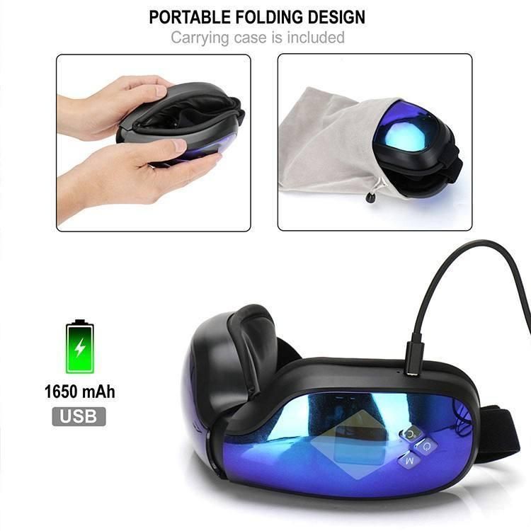 Heat Vibrating Massage Eye Care Electric Blue Tooth Drop Shipping Smart Massage Products Factory Price