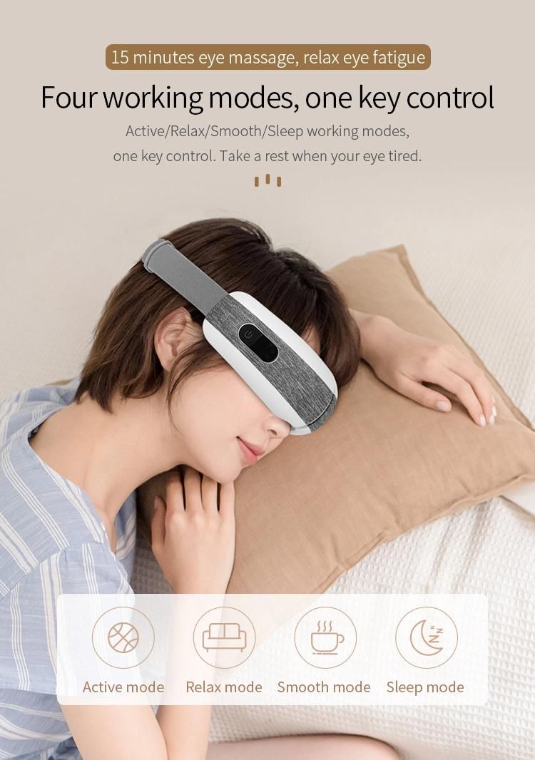 Intelligent Constant Graphene Heating Eye Massager with Music for Relief Eye Fatigue