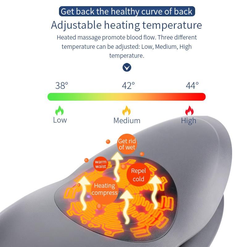 2022 New Men Women Heating Stretcher Lower Back Massager Waist Back Pain Relief Electric Lumbar Massager