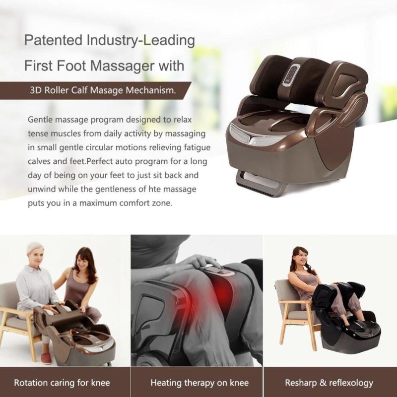 Blood Circulation Leg Massage Machine Electric Calf Foot Massager with Heating