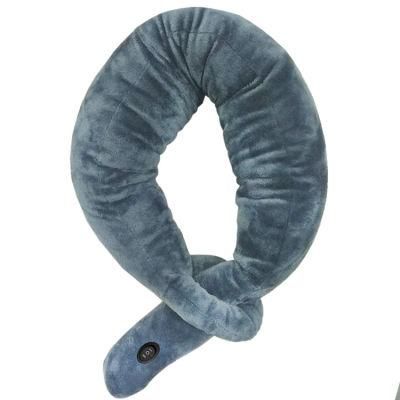 Electric Battery Operated Vibrating Neck Massage Scarf Multiple Purpose Portable Travel Pillow Massager with Vibrator