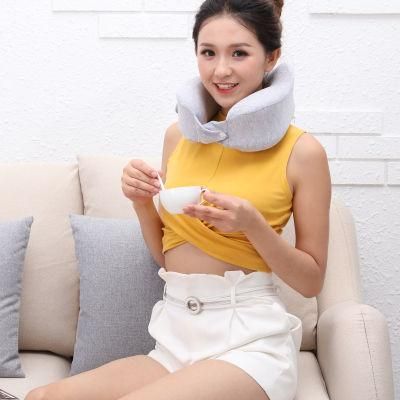 Electric U Shape Battery Operated Massage Pillow Vibration Reading Memory Foam Car Travel Neck Pillow