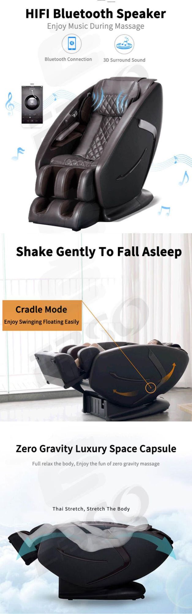 Robotic Massage Chair Zero Gravity Luxury Bluetooth