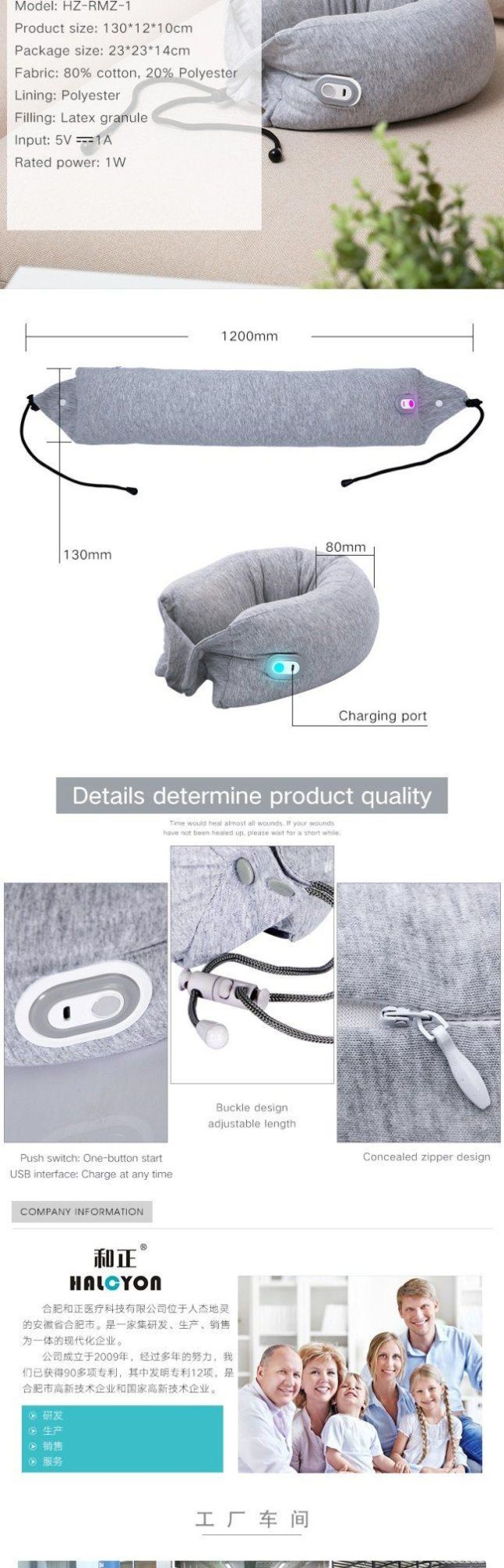 Hot Selling Long Natural Latex Pillow Foam Pillow Neck Pillow for Office, Home, Travelling