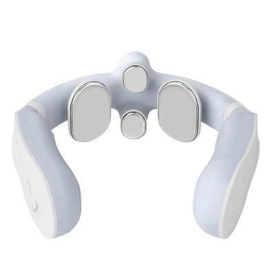 Rechargeable Magnetic EMS Neck Massager with Remote Control and 4 Heads