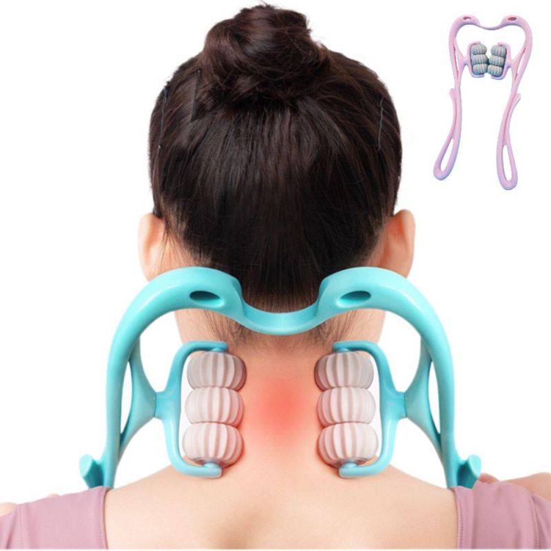 Multifunctional Six-Wheel Cervical Spine Neck Massage U-Shaped Neck Kneading Clamp Shoulder and Neck Rolling Massager Wbb15305