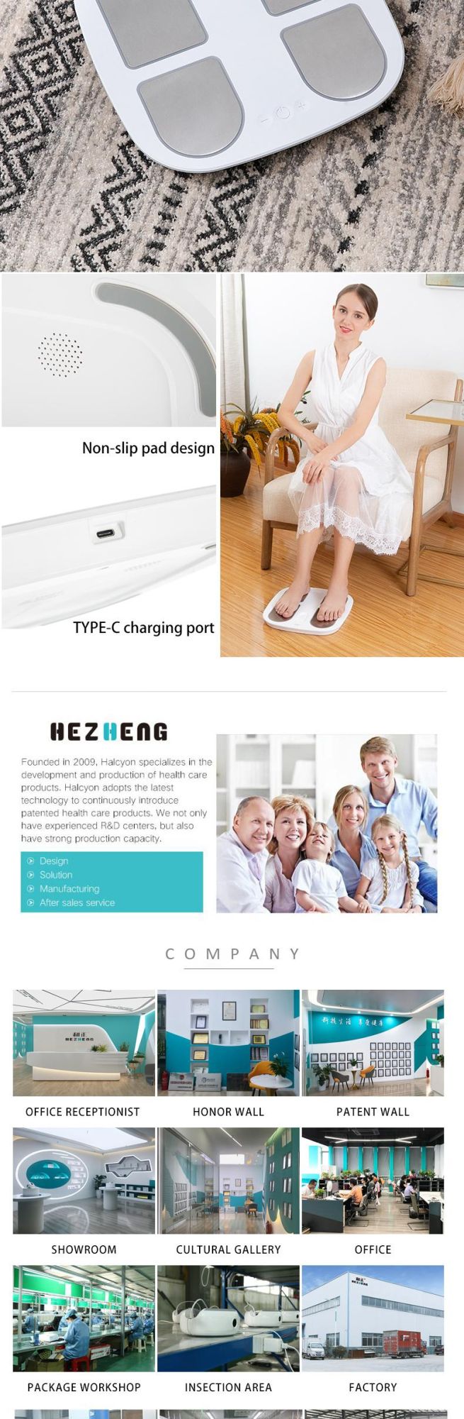 Hezheng Latest Design Apparatus Foot Massage Instrument Infrared Heating Machine Multi-Function Massager