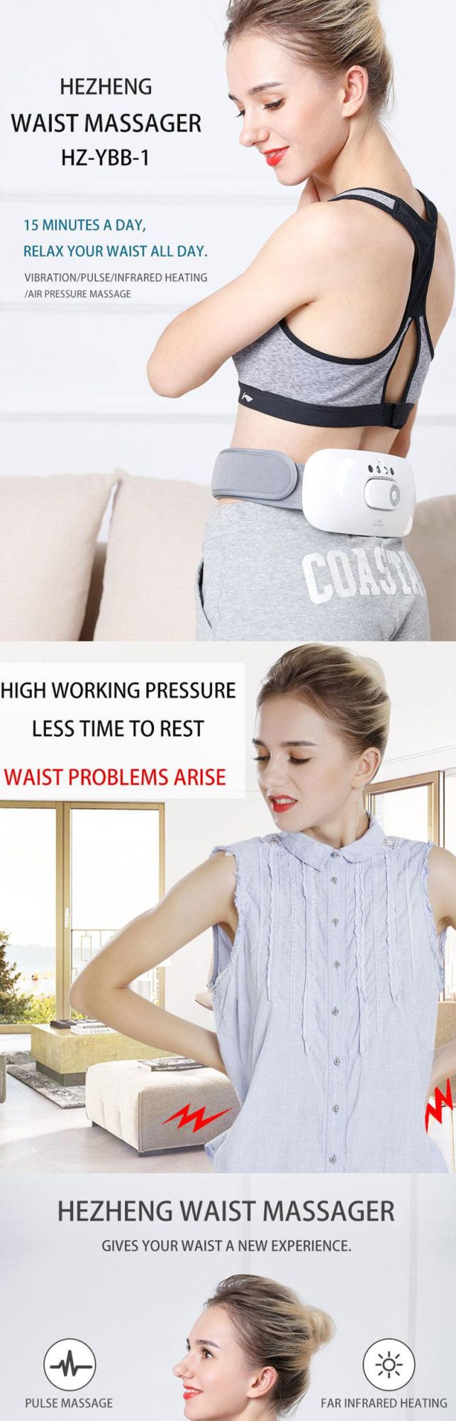 Women′s Comfortable Waist Relieves Menstrual Pain Massage Low Back Massage Removes