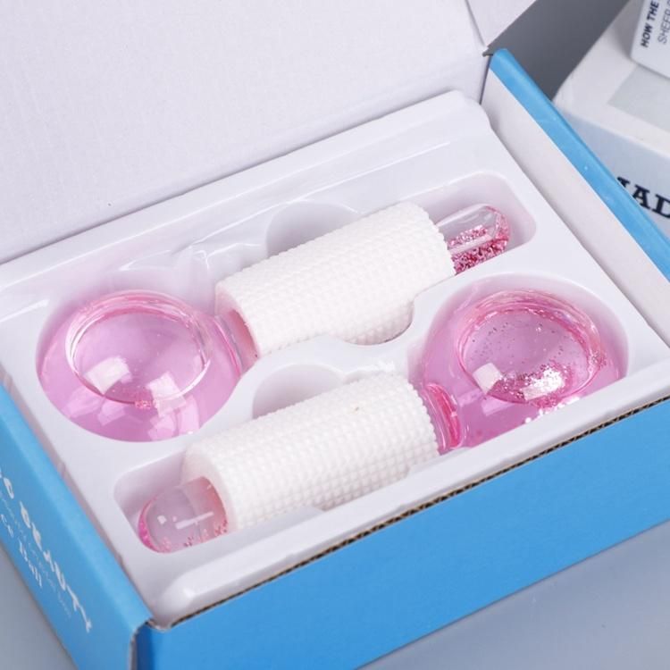 Crystal Ice Hockey Energy Massage Face Beauty Ice Globes Beauty Ball Eyes Beauty Roller Water Wave Ball