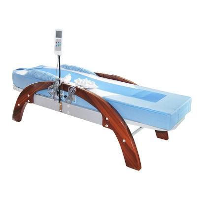 Electric Jade Roller Automatic Thai Shiatsu Back Table Massage Full Body Far Infrared Heated Tourmaline Stone Massage Bed