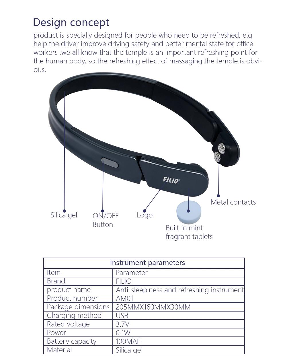 Anti-Sleepiness and Refreshing Instrument Head Massager Safety Boosts Focus Menthol Prevent Drowsy Refreshing and Wake up Mind